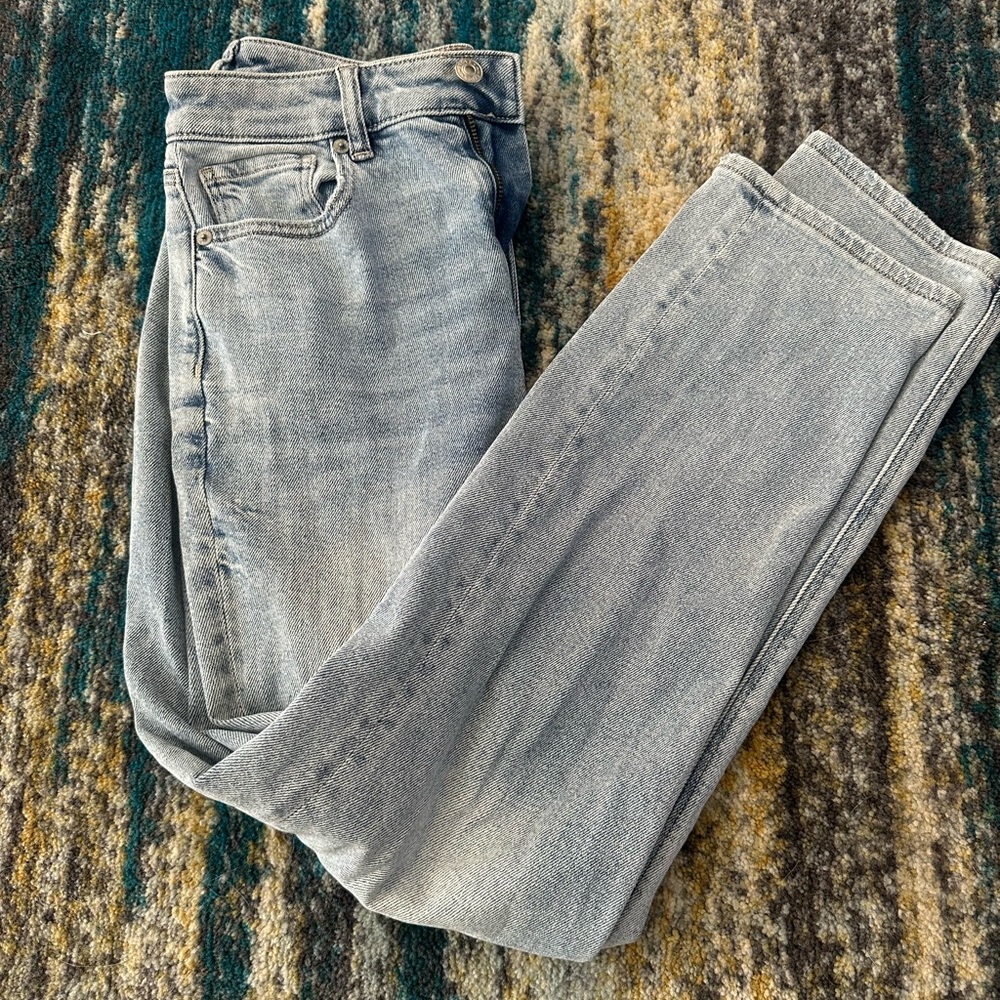 American Eagle Light Blue Women's Stretch Straight leg Jeans